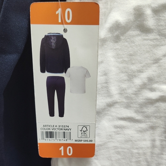 3 Piece Reebok Dark Blue Tracksuit with T-shirt - Picture 5 of 5